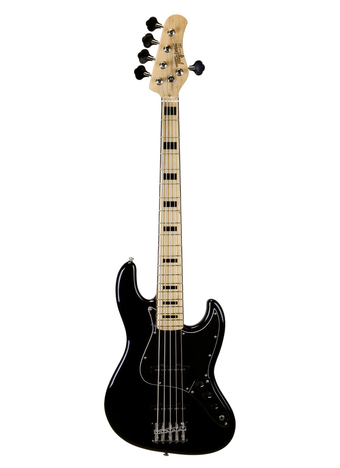 TAGIMA | BAJO ELÉCTRICO 5 CUERDAS , COLOR NEGRO MICA NEGRO,CUERPO MADERA BLANCA AFRICANA TJB