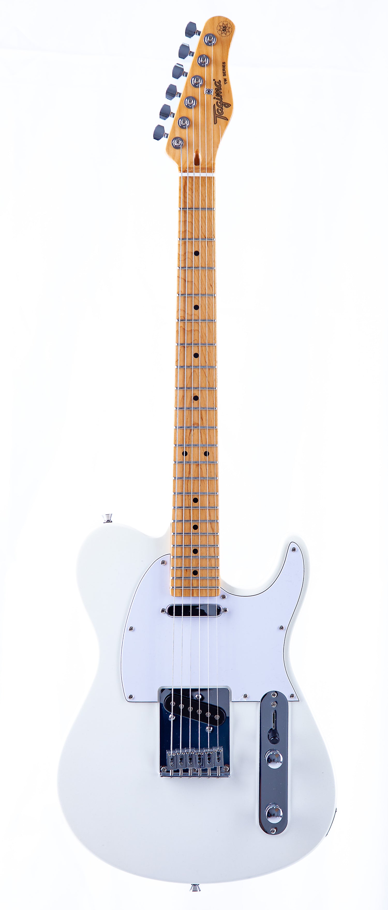 TAGIMA | GUITARRA ELÉCTRICA SERIE TW,  COLOR BLANCO APERLADO TW55