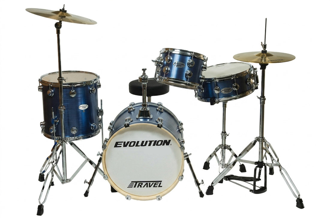 EVOLUTION | BATERÍA EVOLUTION TRAVEL FABRICADA EN MADERA DE ARCE COLOR AZUL METALICO