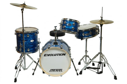 EVOLUTION | BATERÍA EVOLUTION TRAVEL FABRICADA EN MADERA DE ARCE COLOR STRATA BLUE.