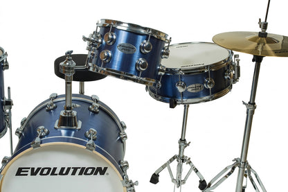 EVOLUTION | BATERÍA EVOLUTION TRAVEL FABRICADA EN MADERA DE ARCE COLOR AZUL METALICO