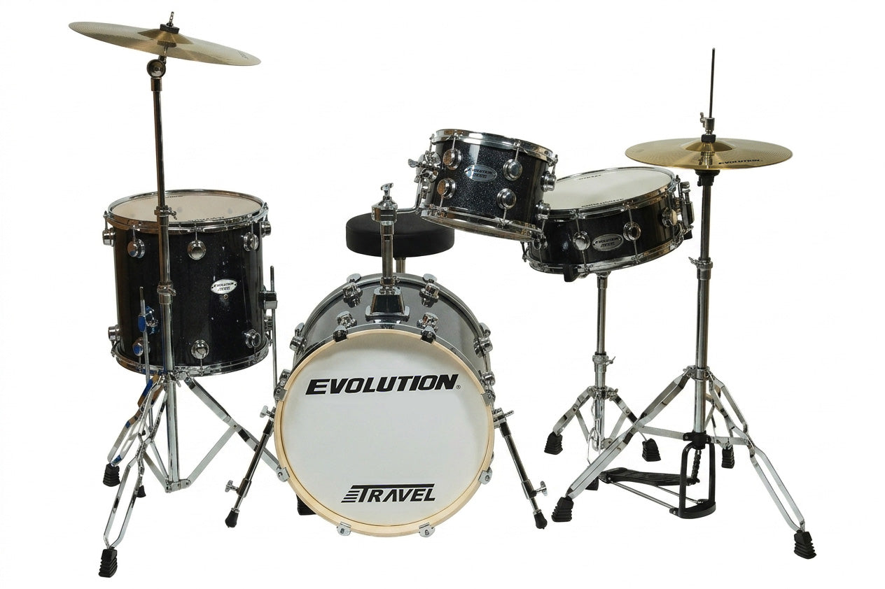 EVOLUTION | BATERÍA EVOLUTION TRAVEL FABRICADA EN MADERA DE ARCE COLOR NEGRO.
