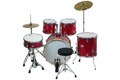 EVOLUTION | BATERIA NYTRO X FACTOR CON PLATILLOS, COLOR ROJO