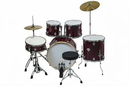 EVOLUTION | BATERIA NYTRO X FACTOR CON PLATILLOS, COLOR VINO
