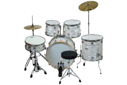 EVOLUTION | BATERIA NYTRO X FACTOR 5 PZAS. 10\" 12\" 14\" 16\" 22\" (AROS DE MADERA 22\") COLOR STRATA WHITE