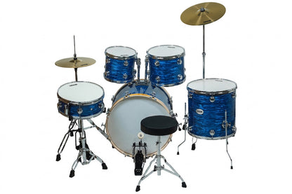 EVOLUTION | BATERIA NYTRO X FACTOR 5 PZAS. 10\" 12\" 14\" 16\" 22\" (AROS DE MADERA 22\") COLOR STRATA BLUE.