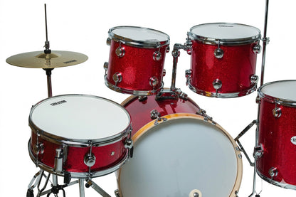 EVOLUTION | BATERIA NYTRO X FACTOR CON PLATILLOS, COLOR ROJO