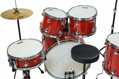 EVOLUTION | BATERIA STARMAKER HERRAJE CROMO 5 PZAS COLOR ROJO