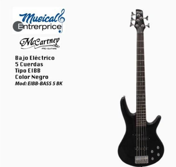 MCCARTNEY | Bajo eléctrico E-IB-BASS-5-BK