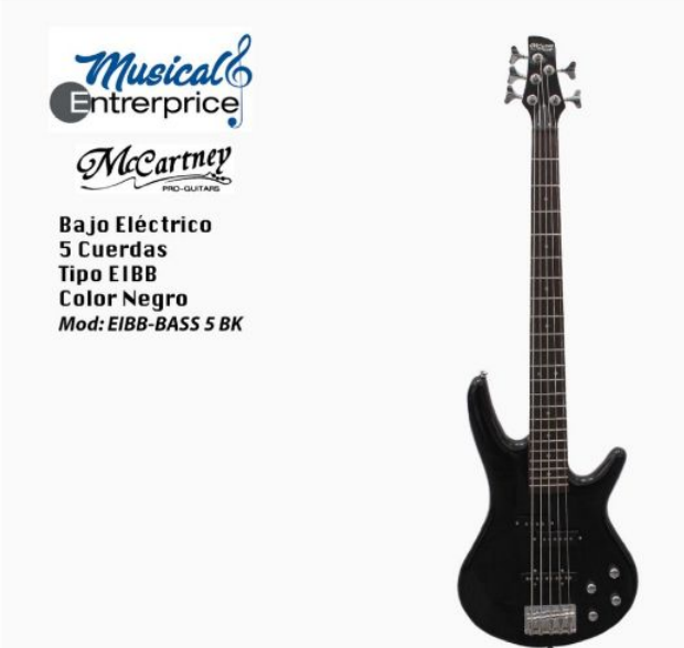 Bajo eléctrico E-IB-BASS-5-BK