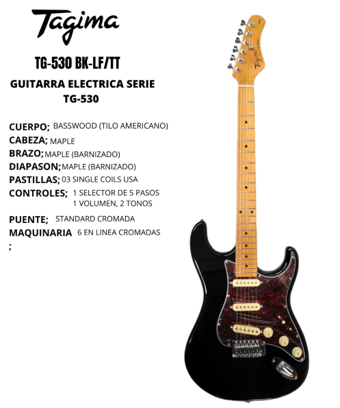 Guitarra eléctrica TG-530-BK-LF-TT