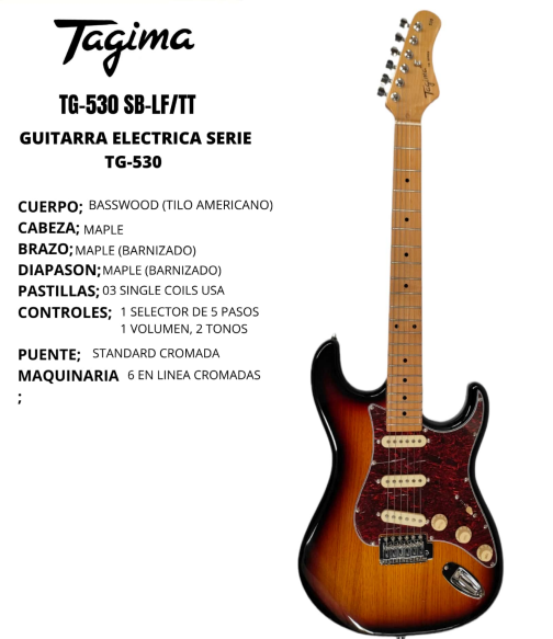 Guitarra eléctrica TG-530-SB-LF-TT