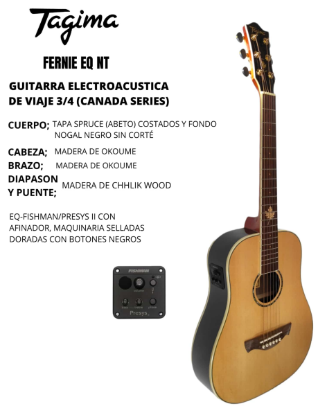 Guitarra electróacústica FERNIE-EQ-NT