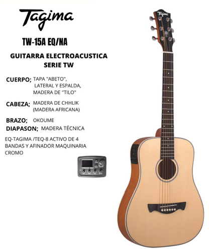 Guitarra electroacústica TW-15-EQ-BK