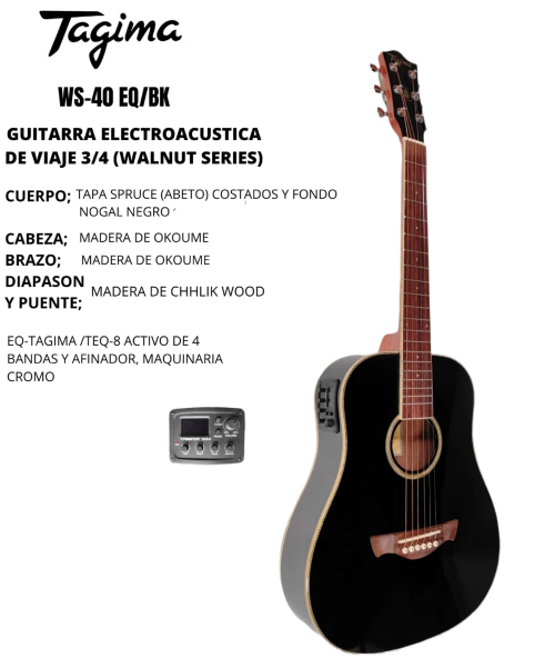 Guitarra electroacústica WS-40-EQ