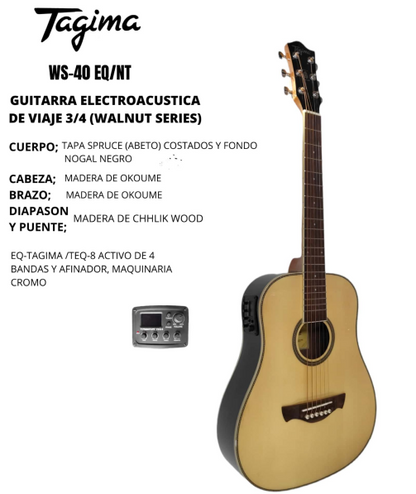 Guitarra electroacústica WS-40-EQ